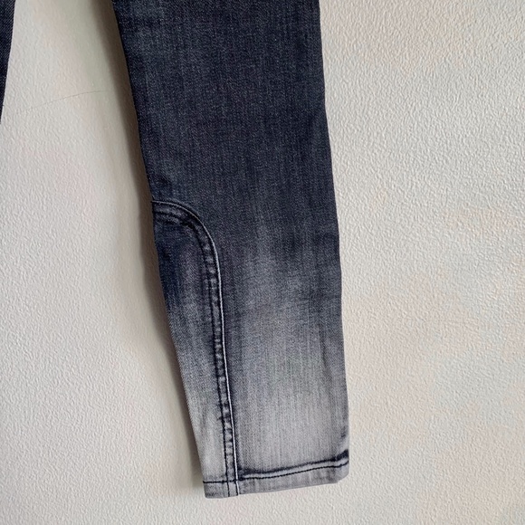 VINCE Girls Black Moto Style Distressed Ombré Denim Jeans SIZE 7 NWT - Picture 7 of 12